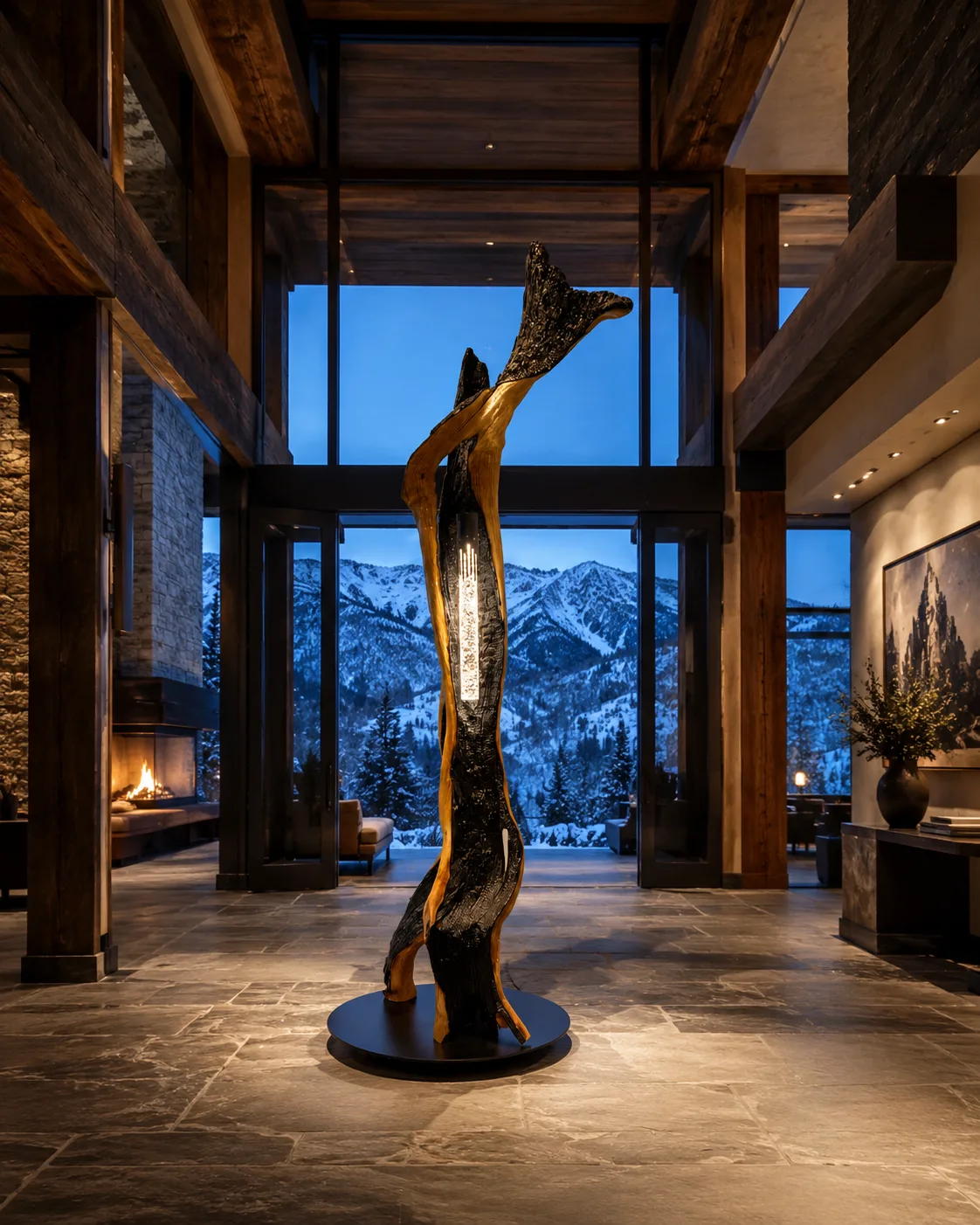 Obsidian Vein in a styled interior