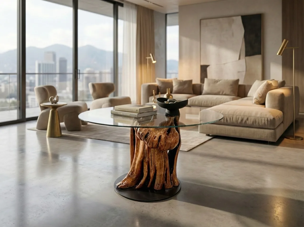 The Hearth in a styled interior